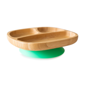 Gyermek bambusz tányér - Zöld Eco Rascals