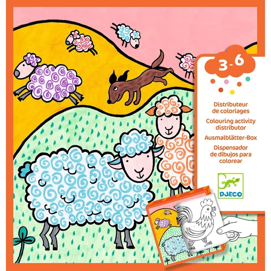 Meglepetés adagoló színező - Tanya - Coloring dispenser, Farm - Djeco