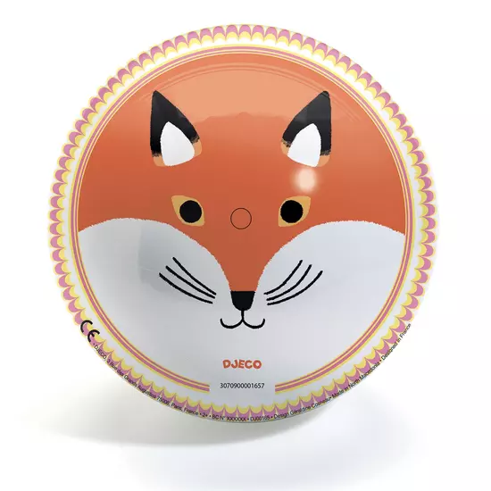 Gumilabda, ∅ 22 cm - Medve és róka - Bear & Fox Ball - Djeco