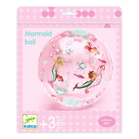 Felfújható labda, ∅ 35 cm - Sellős labda - Mermaid Ball - Djeco