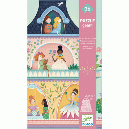 Óriás puzzle - A hercegnők kastélytornya - The princess tower - Djeco