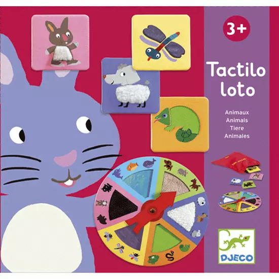 Társasjáték - Tapintgató - Tactilo loto, animals - Djeco