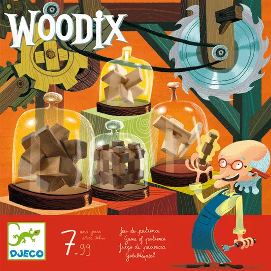 Logikai játék - Fa ördöglakatok - Woodix - Djeco