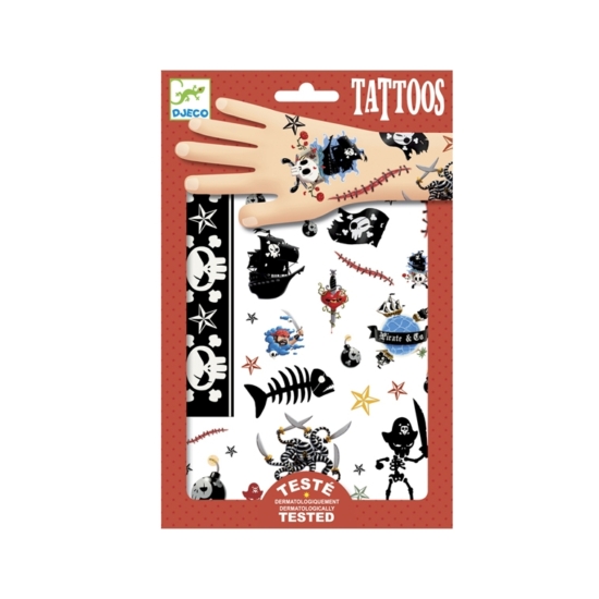 Tetováló matricák - Kalózok - Pirates - Djeco