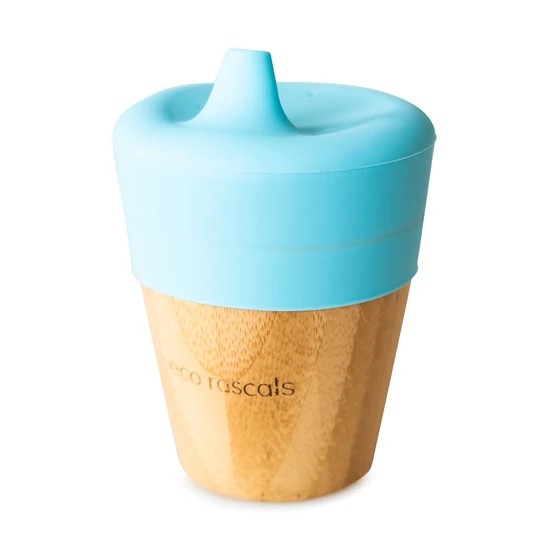 190ml Bambusz csőrös csésze - Kék Eco Rascals