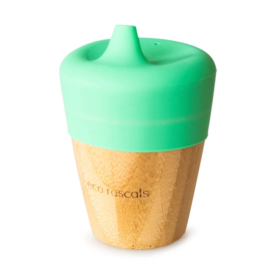 190ml Bambusz csőrös csésze - Zöld Eco Rascals