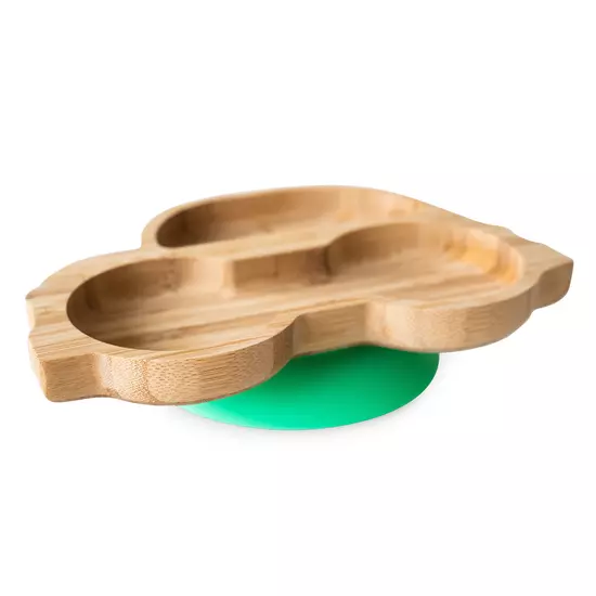 Autós bambusz tányér - Zöld Eco Rascals